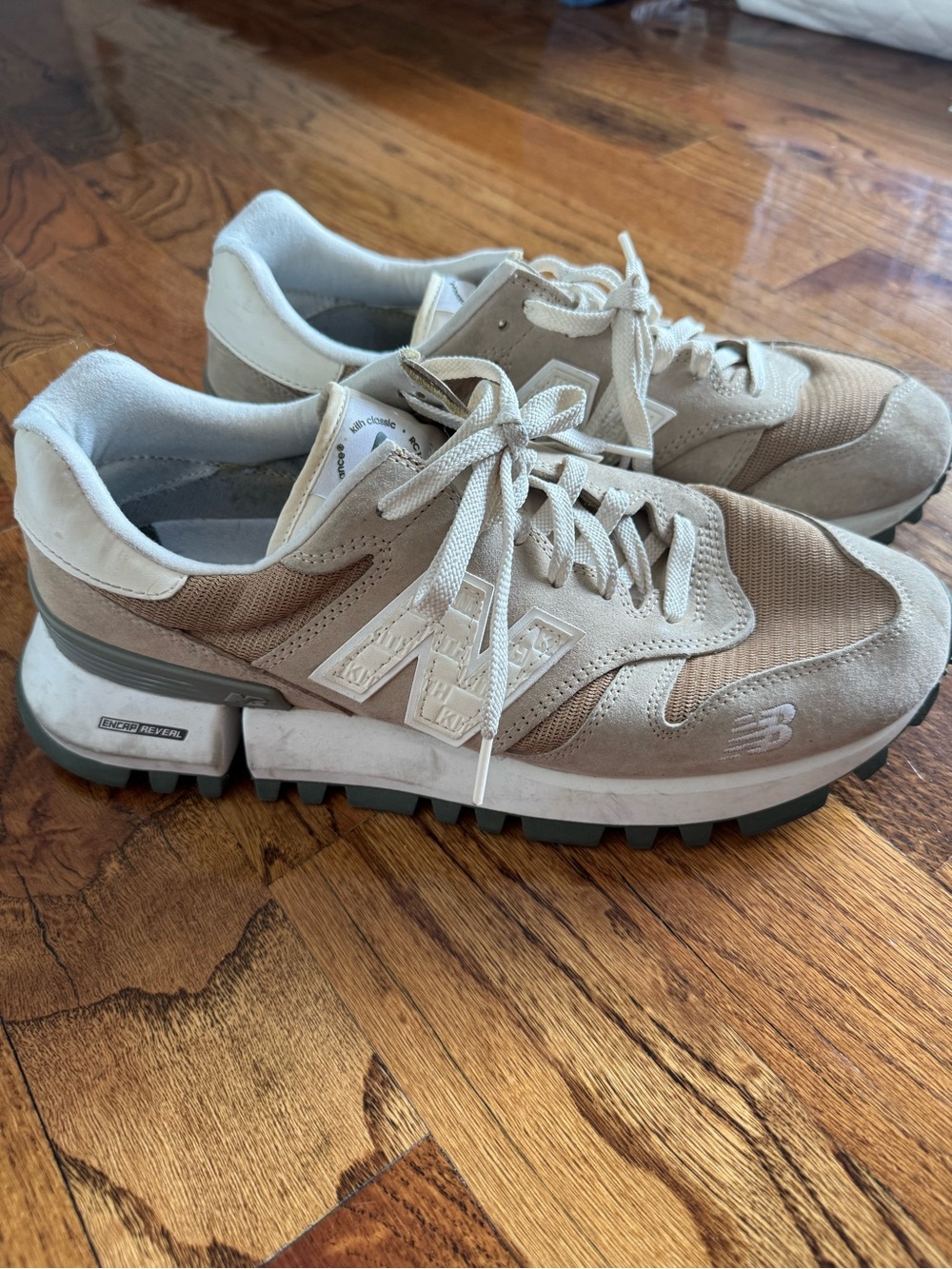 Kith New Balance Beige Tan Sneakers